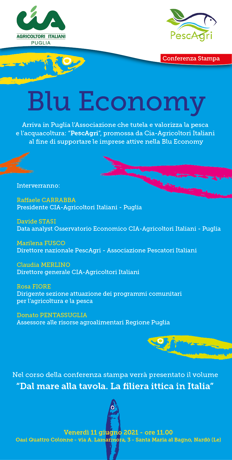 Cia Puglia-PescAgri - locandina conferenza stampa